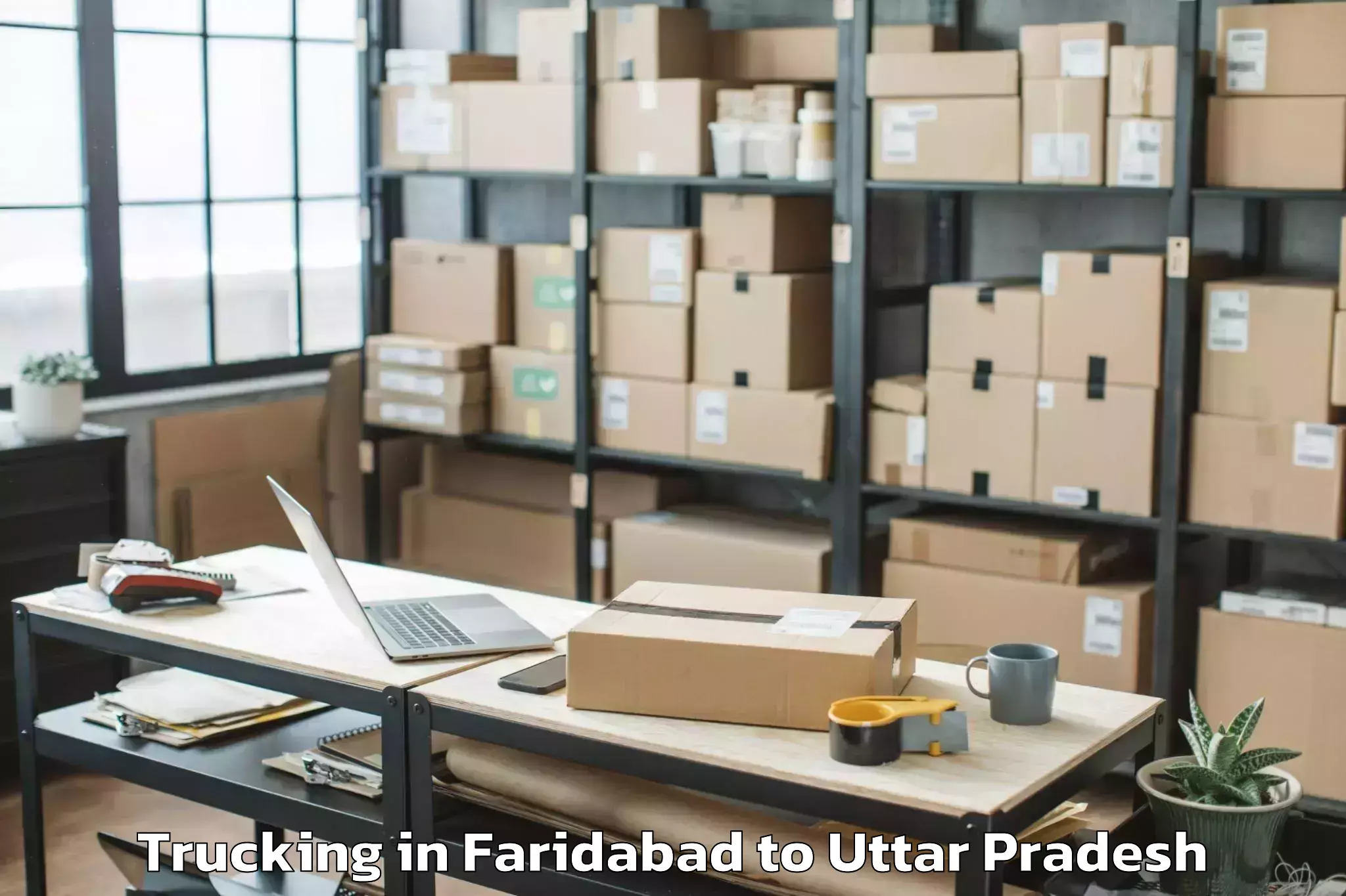 Easy Faridabad to Chandausi Trucking Booking